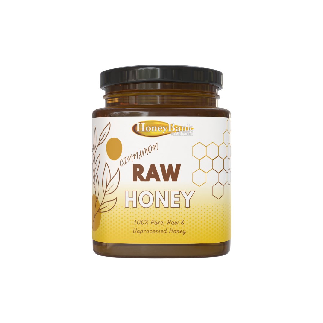 Cinnamon Raw Honey - honeybankuae